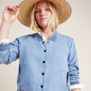 Anthropologie - Pilcro Chambray Bomber Jacket